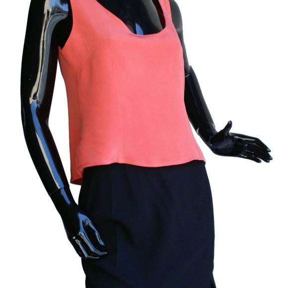 Thom Smith Orange Silk Cami/Tank Top Size 10 - Picture 7 of 7